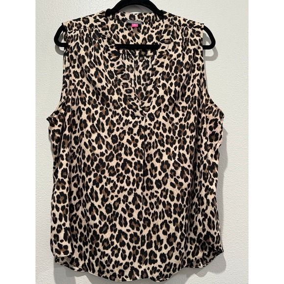 Vince Camuto Leopard print tank SZ XXL - Picture 1 of 5
